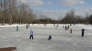 Glide Across A Natural Ice Skating Rink This Winter At Akron Falls Park Near Buffalo